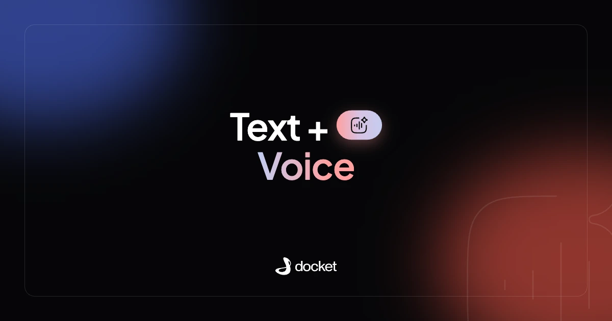 Text + Voice – Docket blog banner