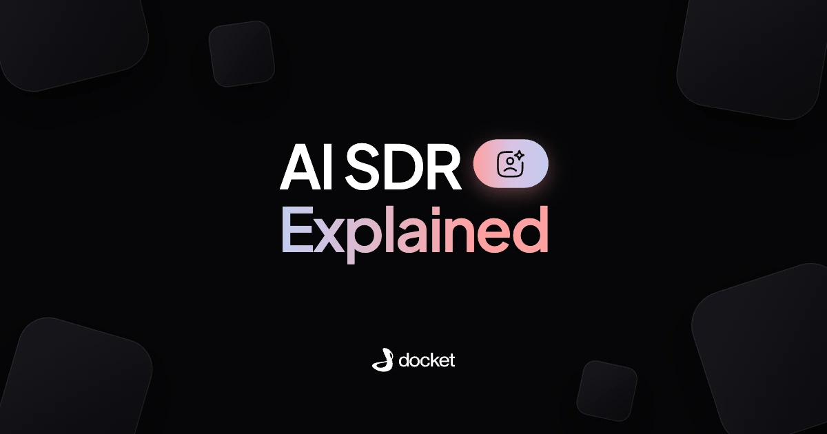 AI SDR Explained – Docket blog banner