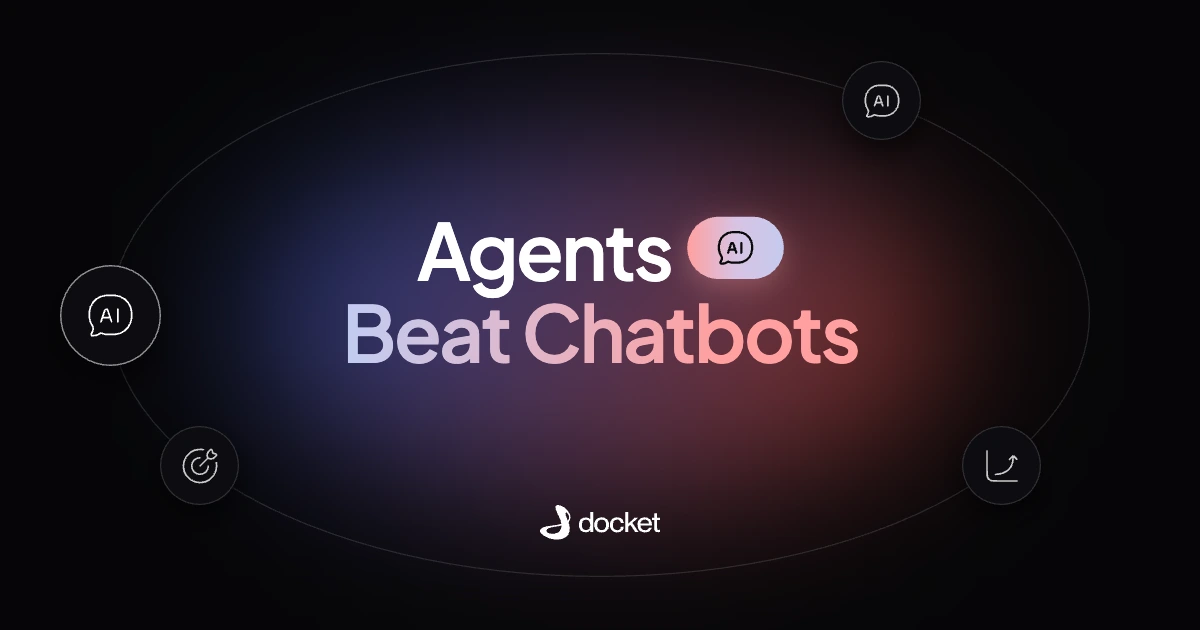 Agents Beat Chatbots – Docket blog banner