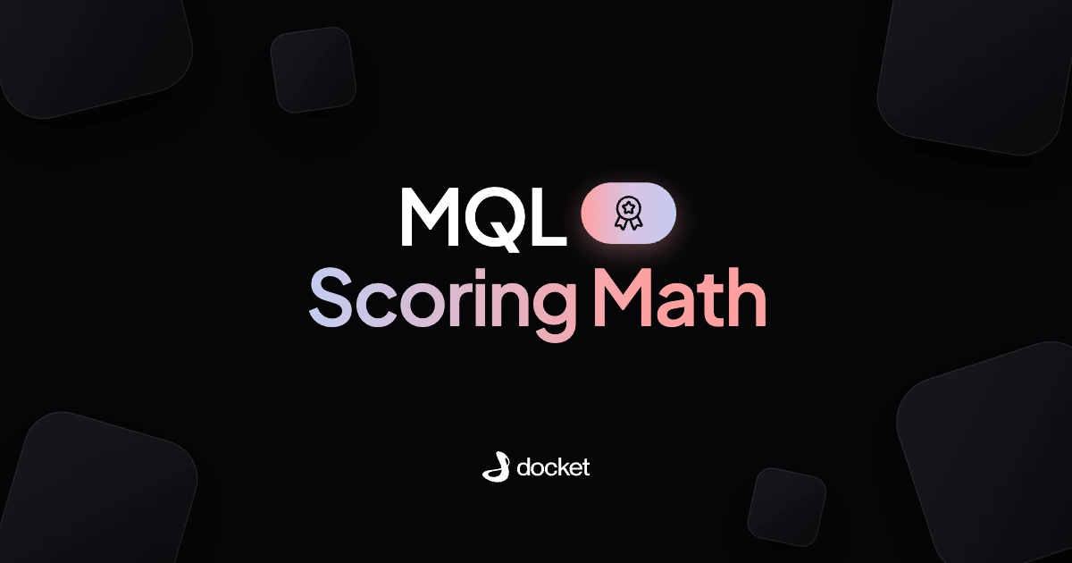MQL Scoring Math – Docket blog banner