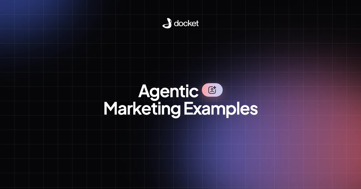 Agentic Marketing Examples – Docket blog banner