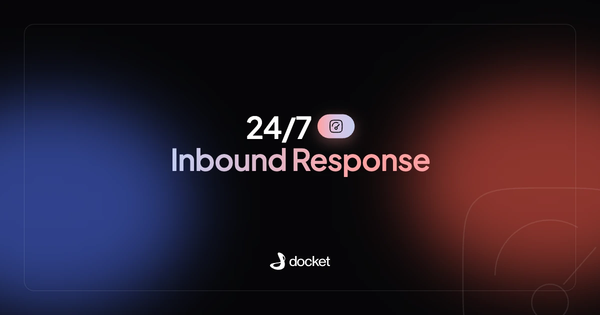 24/7 Inbound Response – Docket blog banner