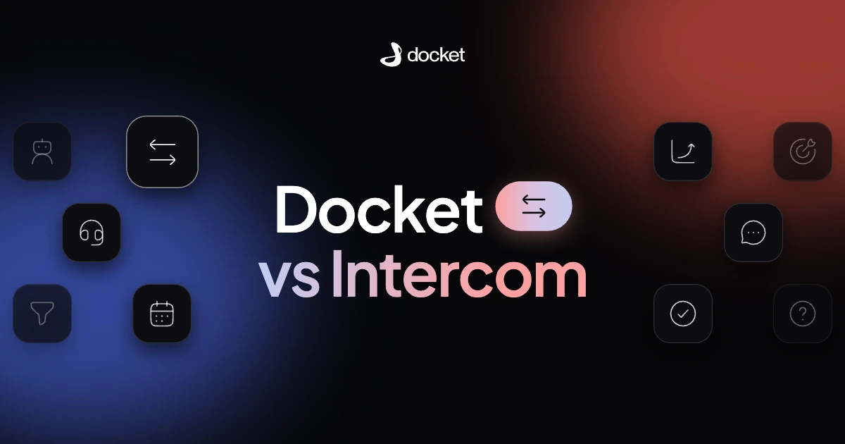 Docket vs Intercom – Docket blog banner