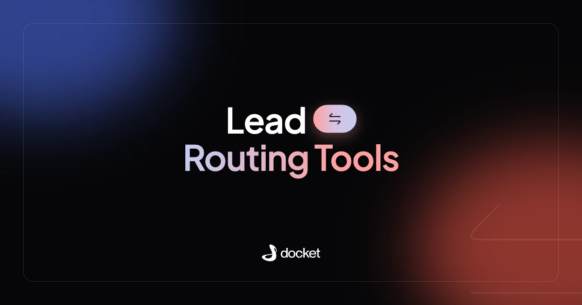 Lead Routing Tools – Docket blog banner
