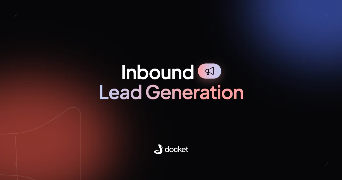 Inbound Lead Generation – Docket blog banner