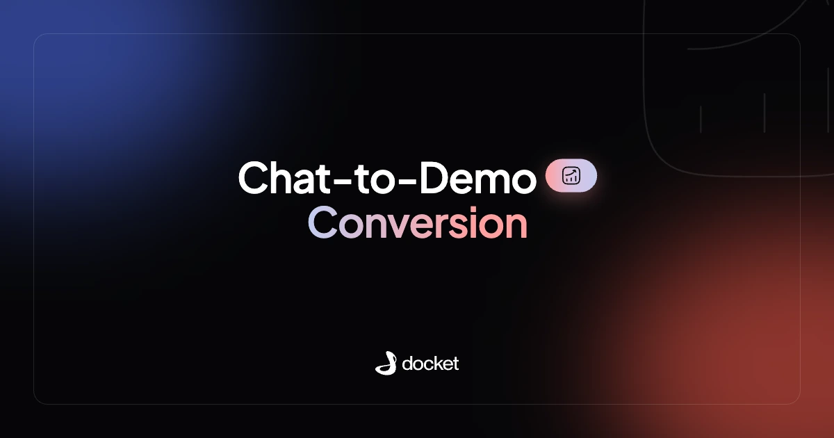 Chat-to-Demo Conversion – Docket blog banner