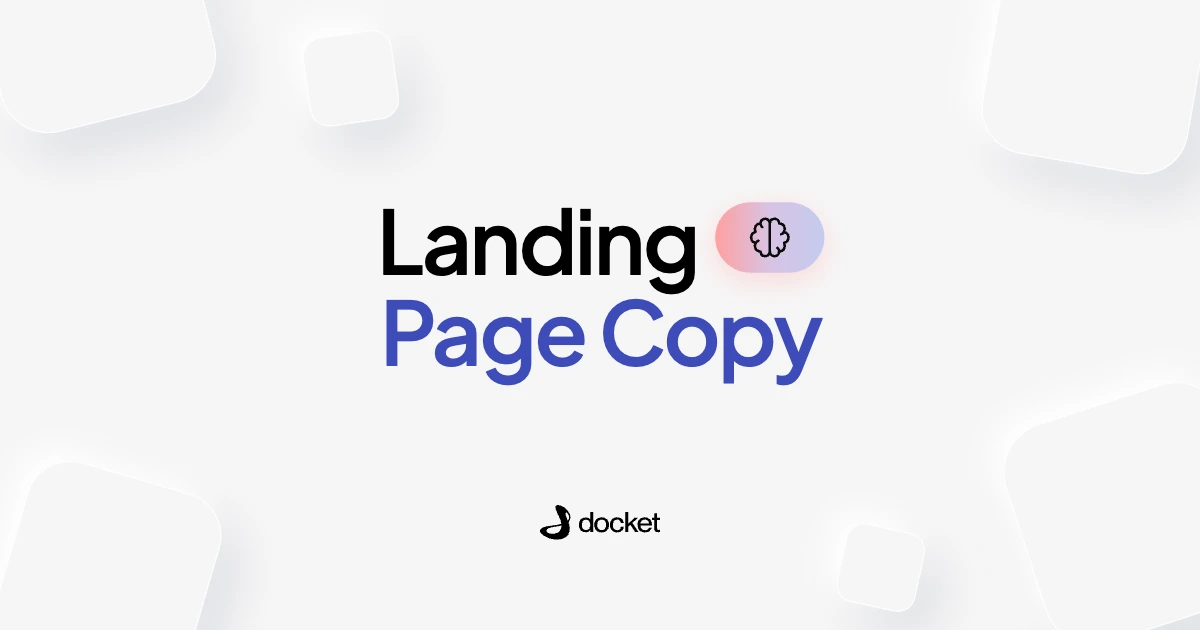 Landing Page Copy – Docket blog banner