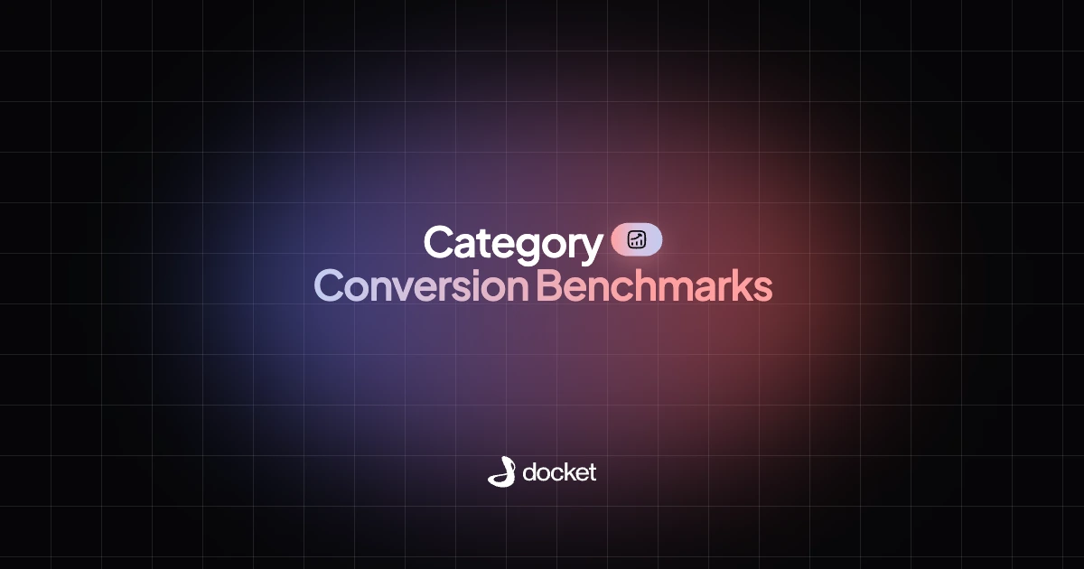 Category Conversion Benchmarks – Docket blog banner