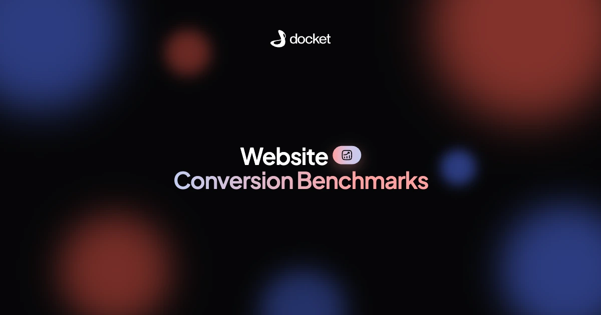 Website Conversion Benchmarks – Docket blog banner