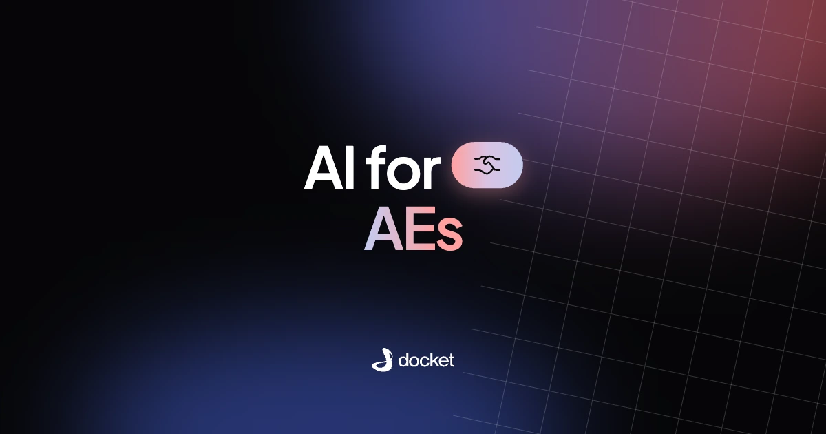 AI for AEs – Docket blog banner