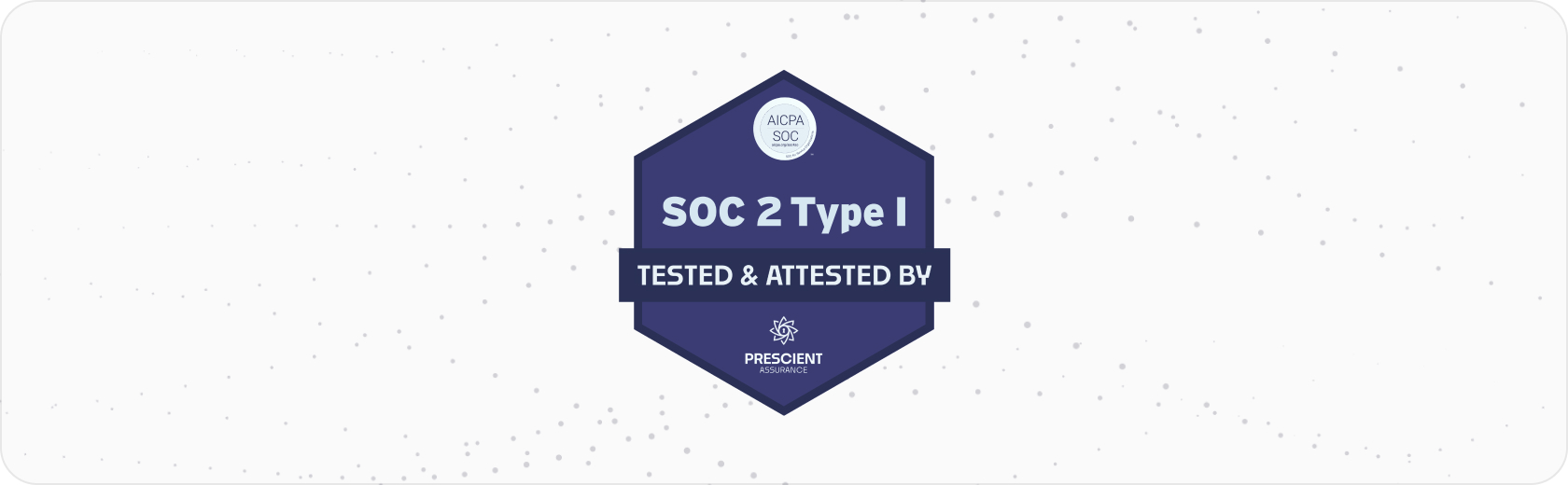 SOC 2 Type 1 certification badge
