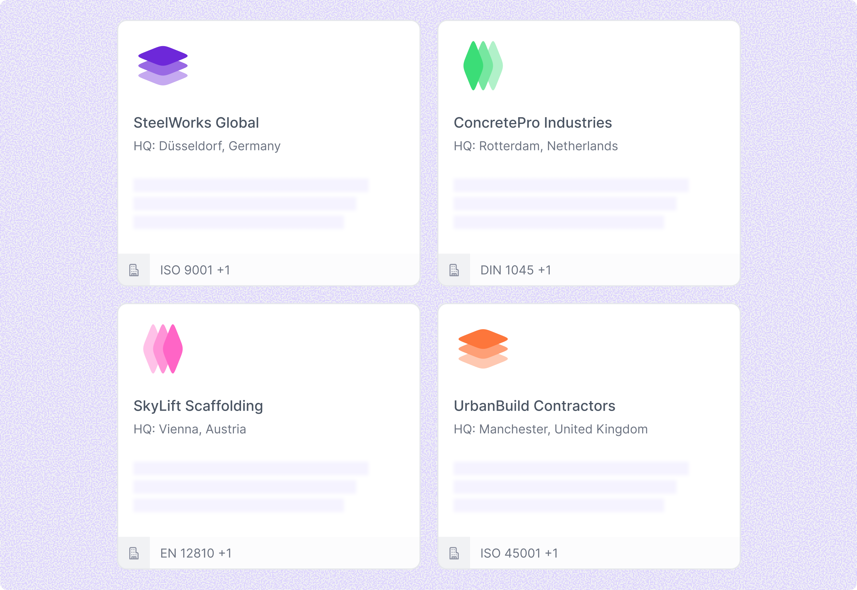 Unified Supplier Database with Plant-Level Visibility