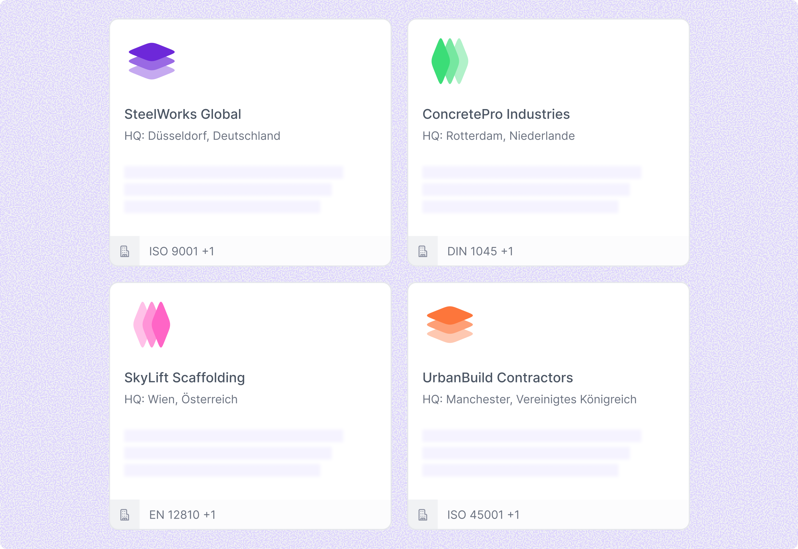 Unified Supplier Database with Plant-Level Visibility