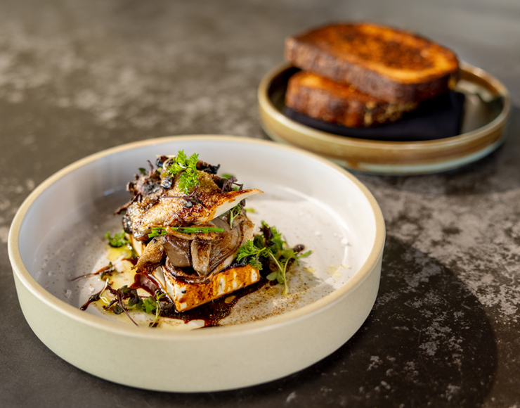 Plate of sliced beef