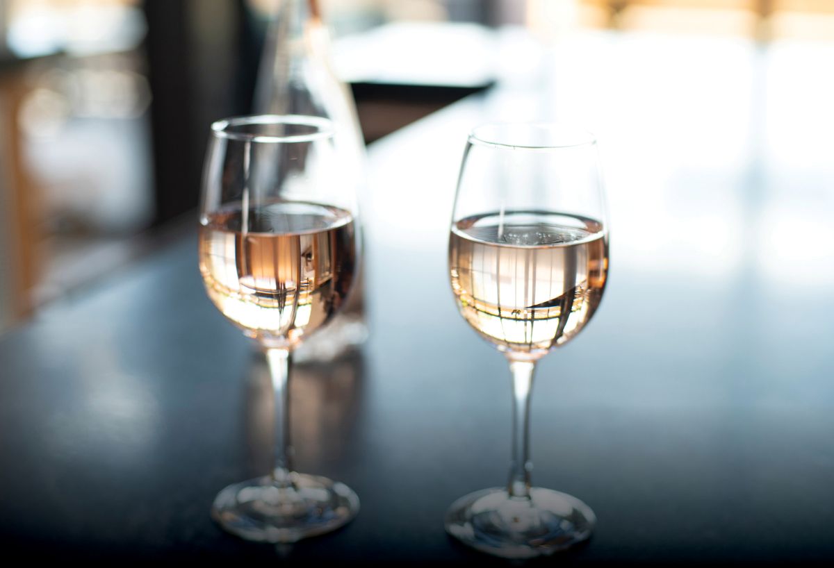 Two glasses of white wine
