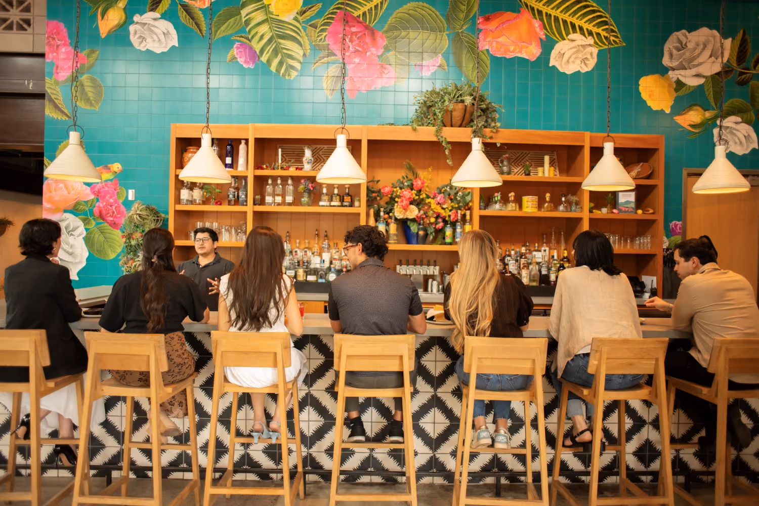Flora bar with people sitting