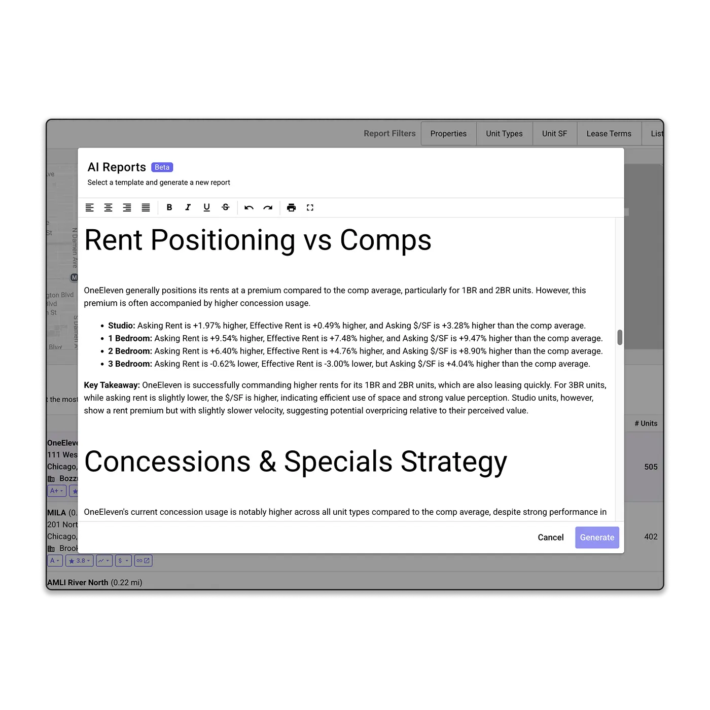 Multifamily AI loan narrative report