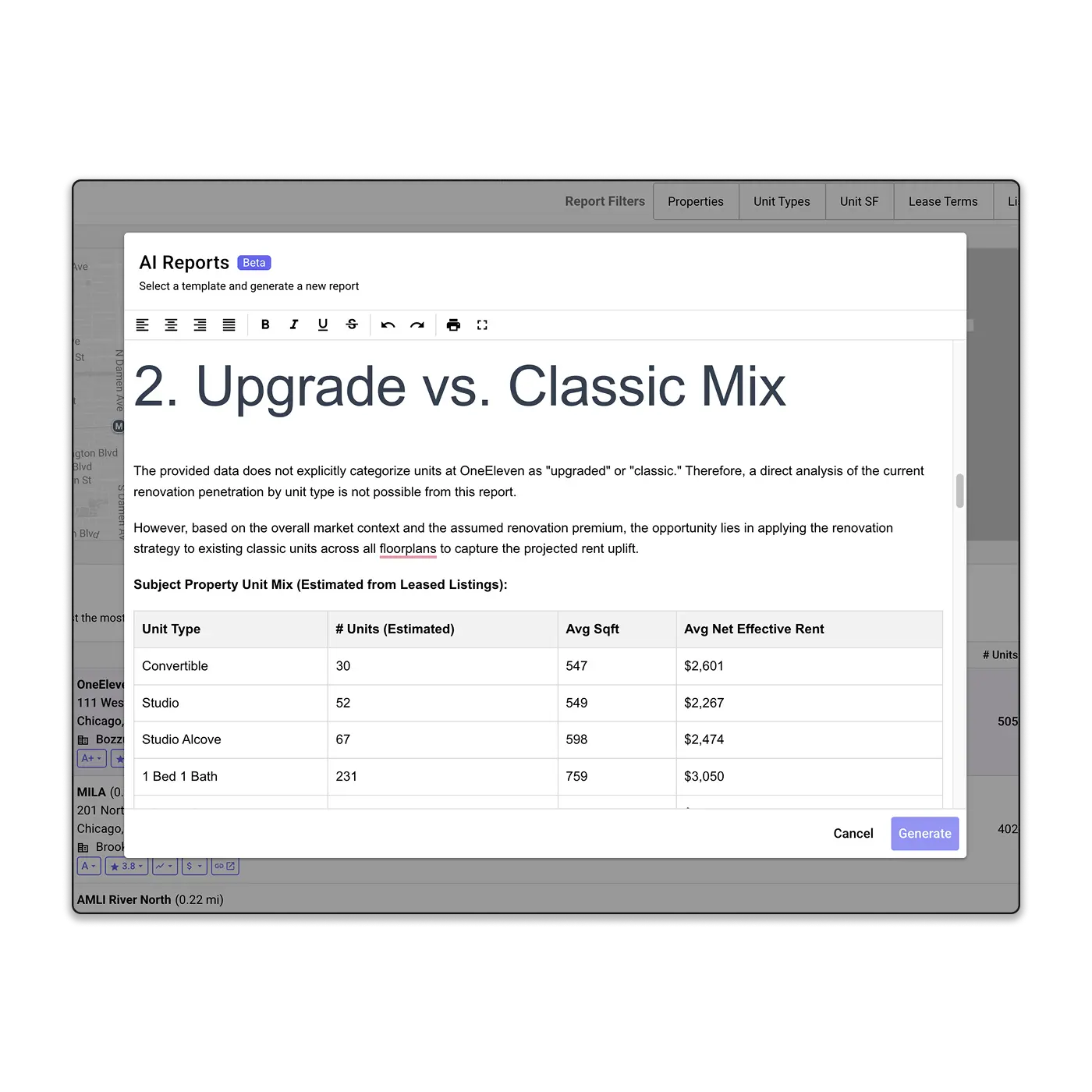 AI-generated multifamily real estate value-add business plan 