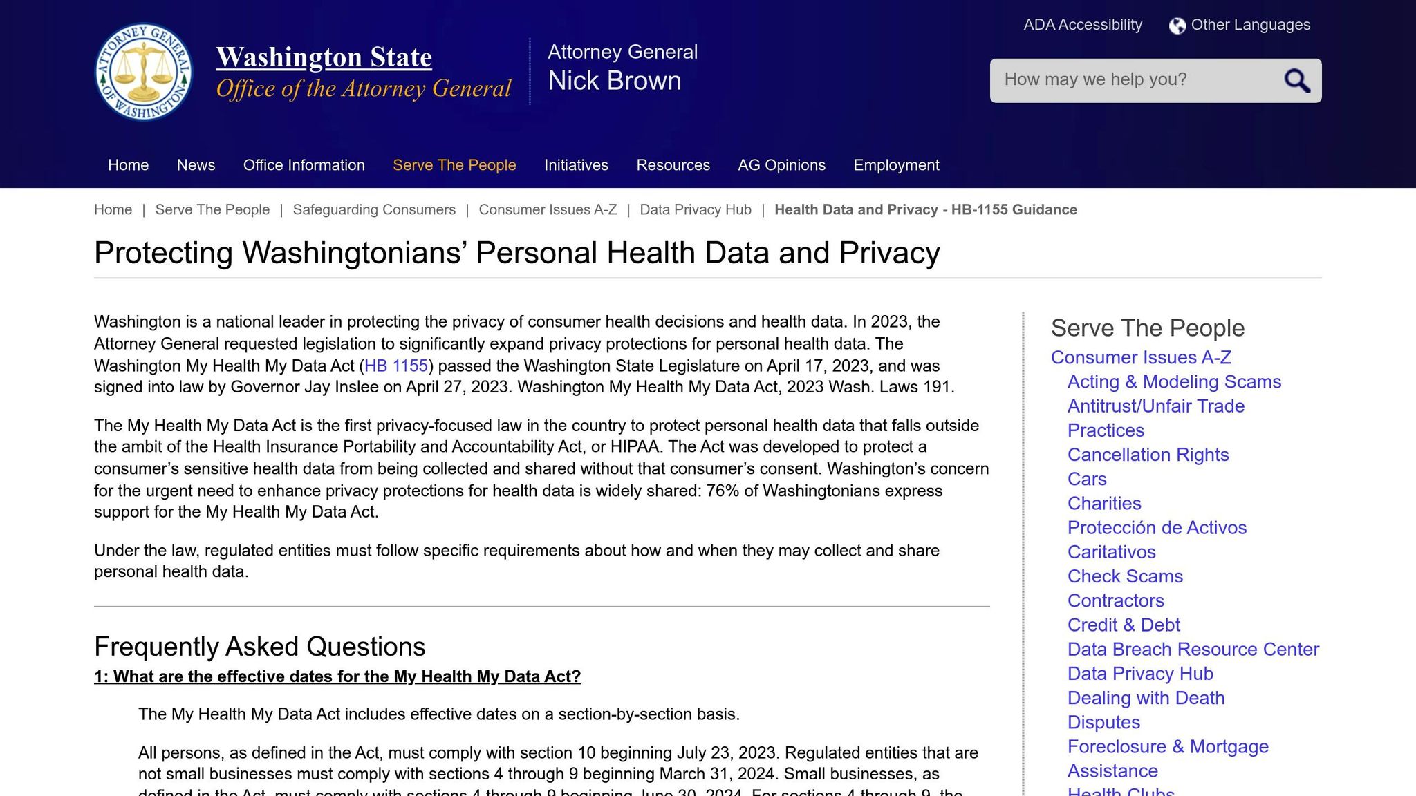 My Health My Data Act