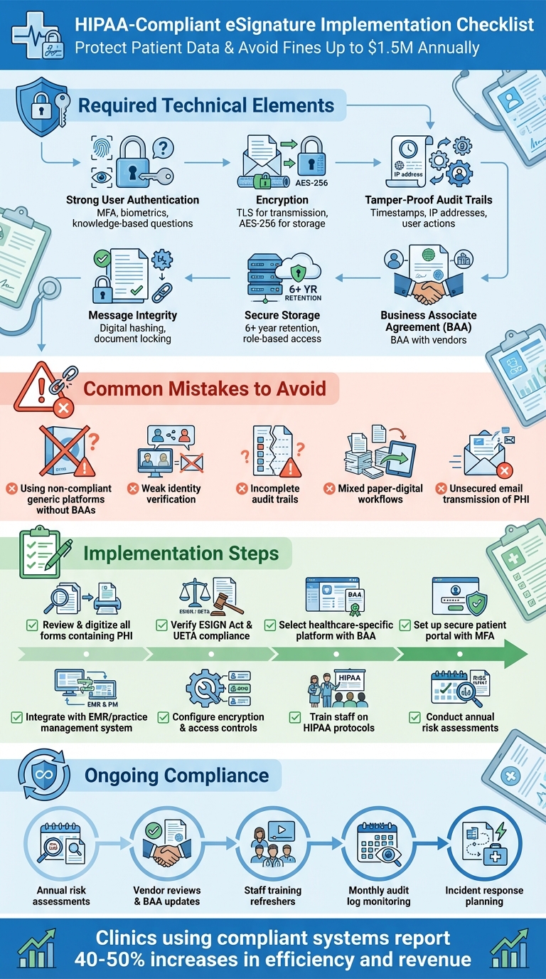 HIPAA-Compliant eSignature Implementation Checklist for Healthcare Clinics