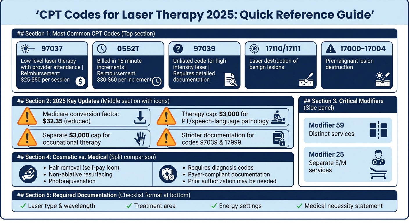 CPT Codes for Laser Therapy 2025: Quick Reference Guide