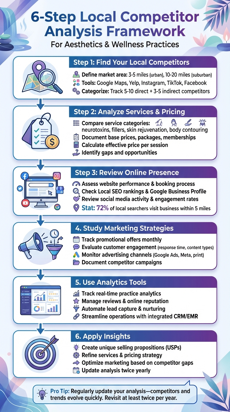 6-Step Local Competitor Analysis Framework for Aesthetics Practices