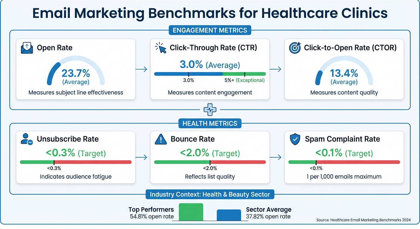 Email Marketing Benchmarks for Healthcare and Aesthetic Clinics