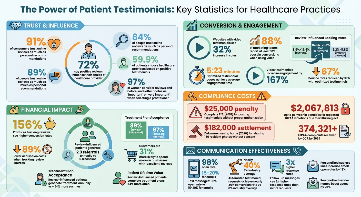 Patient Testimonials Impact on Healthcare Practice Growth: Key Statistics