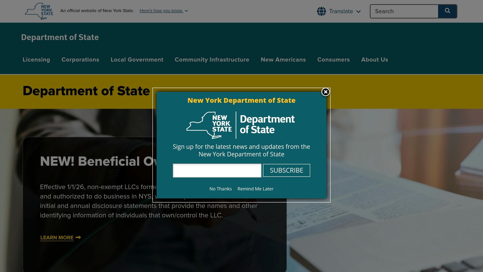 New York Department of State