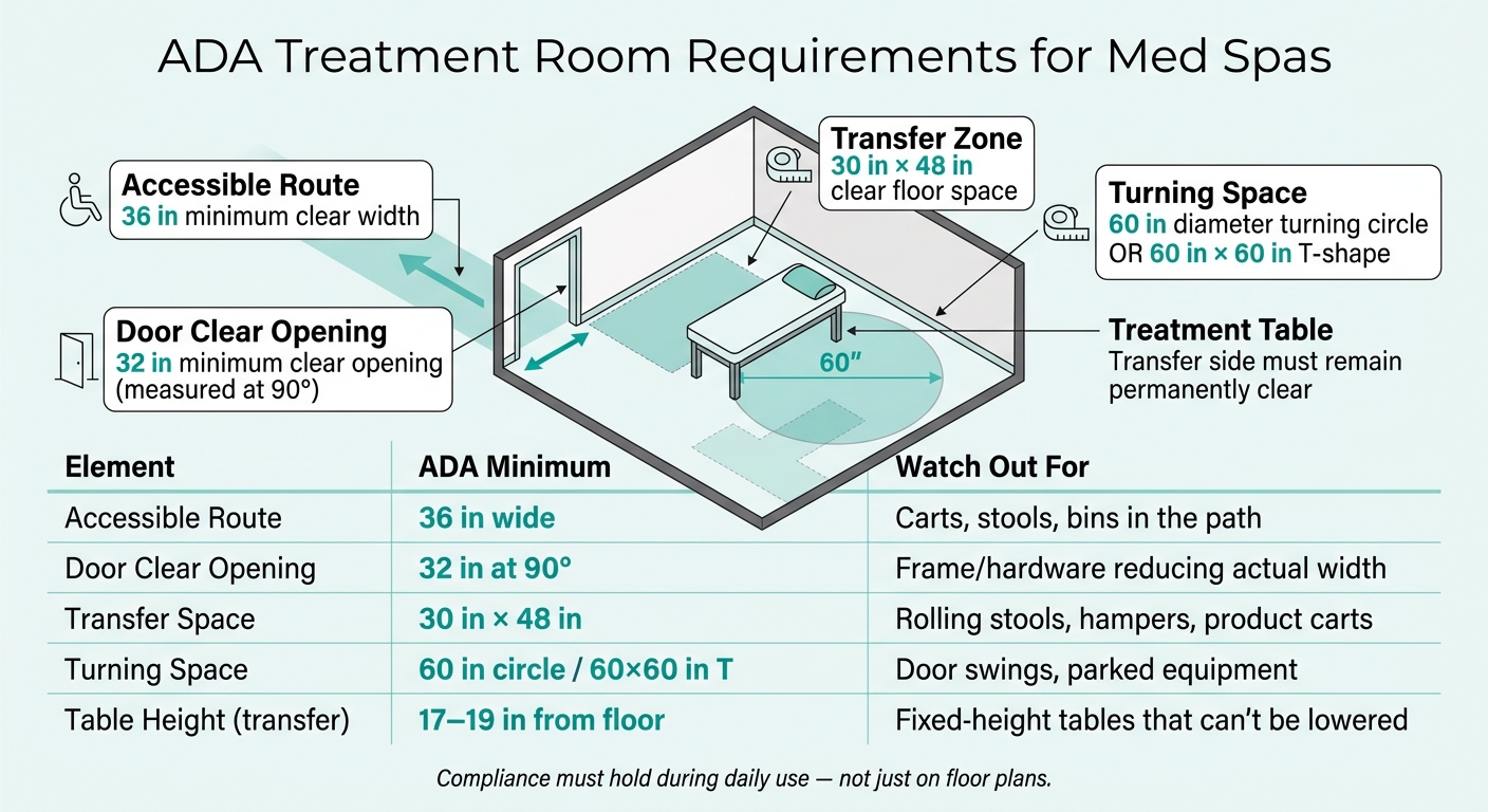 ADA Treatment Room Requirements: Key Measurements at a Glance