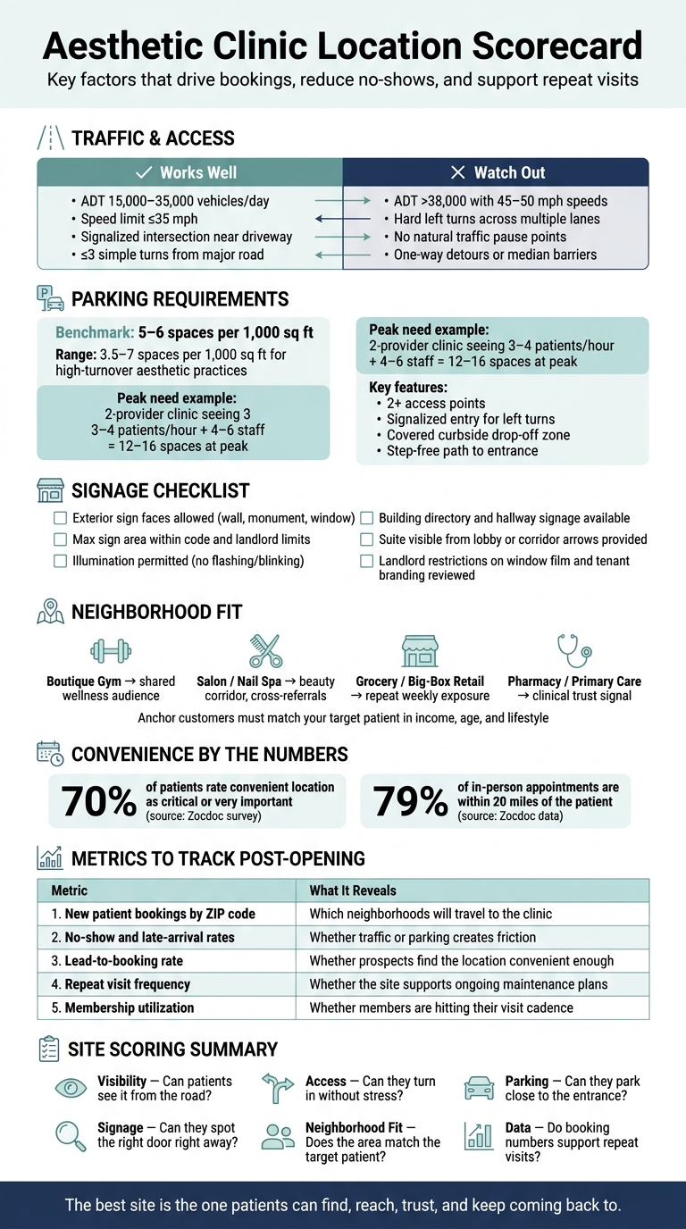 Aesthetic Clinic Location Scorecard: What Makes a Site Work