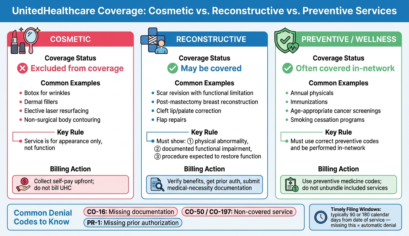 UnitedHealthcare Coverage: Cosmetic vs. Reconstructive vs. Preventive Services