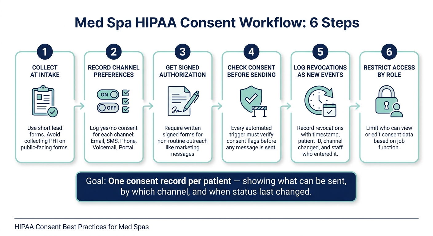 Med Spa HIPAA Consent Workflow: 6 Steps to Stay Compliant