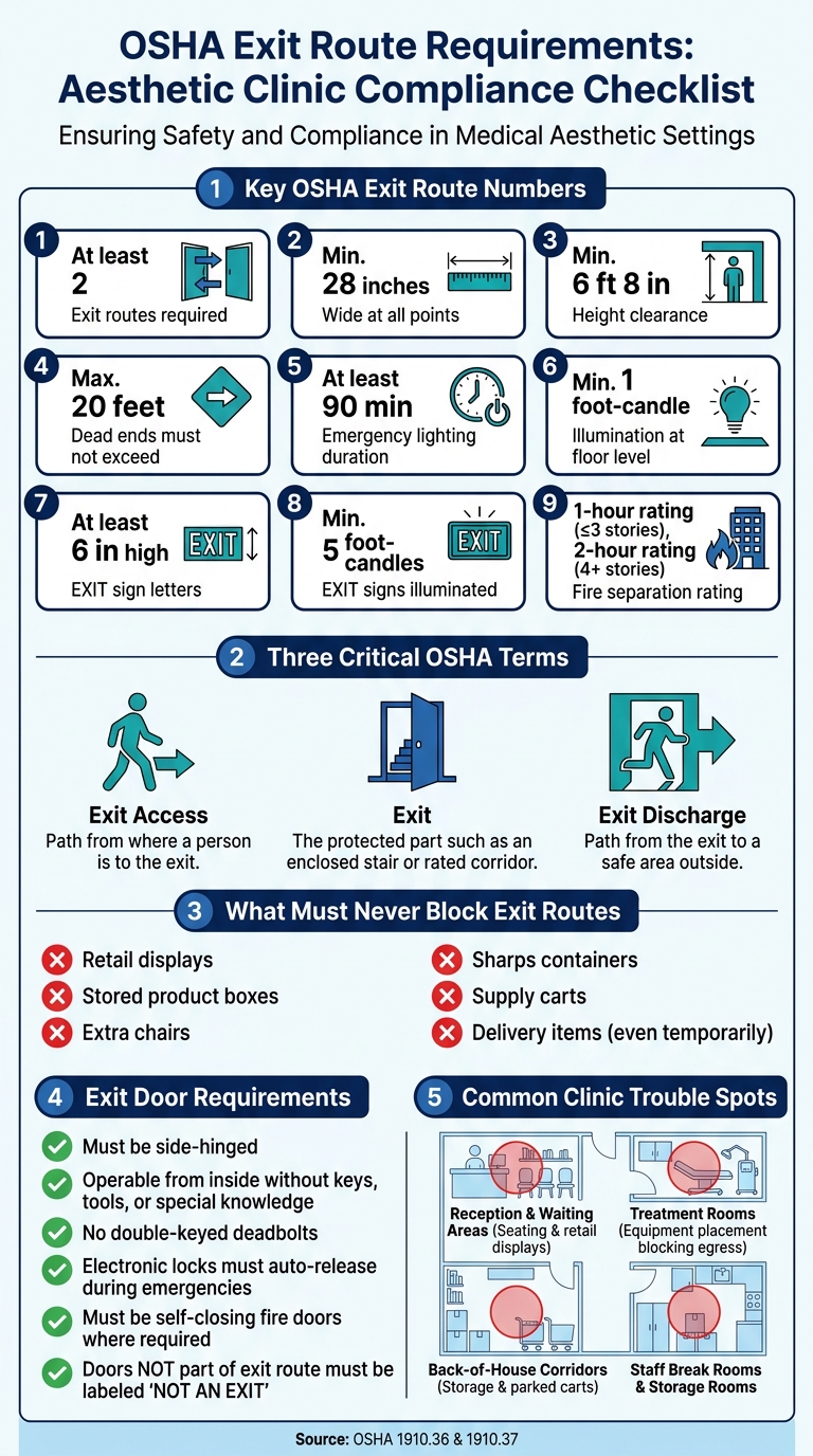 OSHA Exit Route Requirements for Aesthetic Clinics