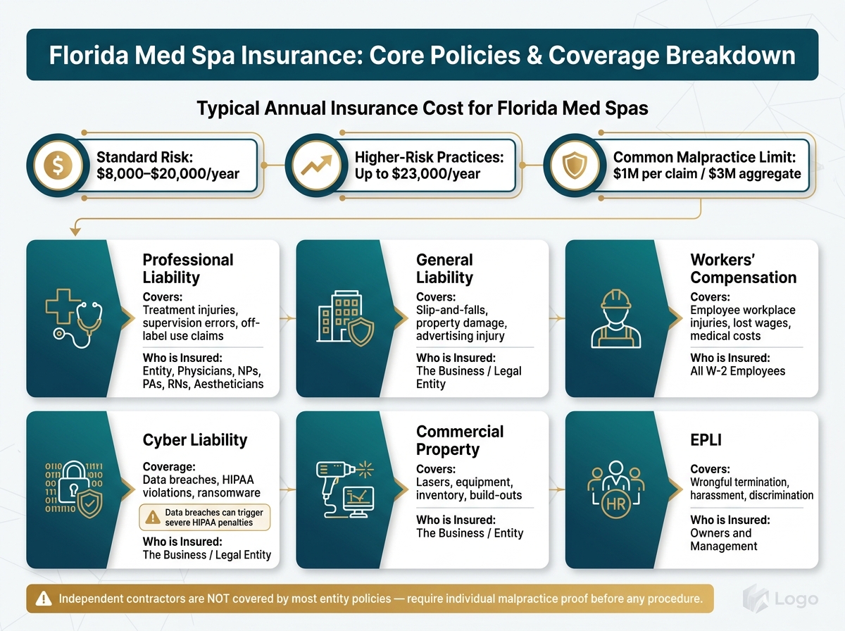 Florida Med Spa Insurance: Core Policies, Costs & Coverage Breakdown