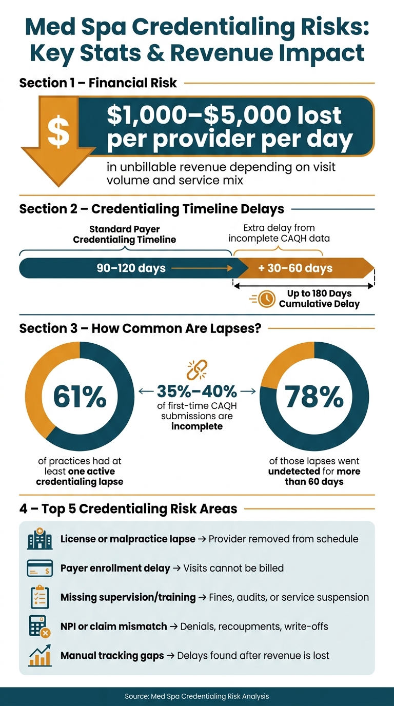 Med Spa Credentialing Risks: Key Stats & Revenue Impact