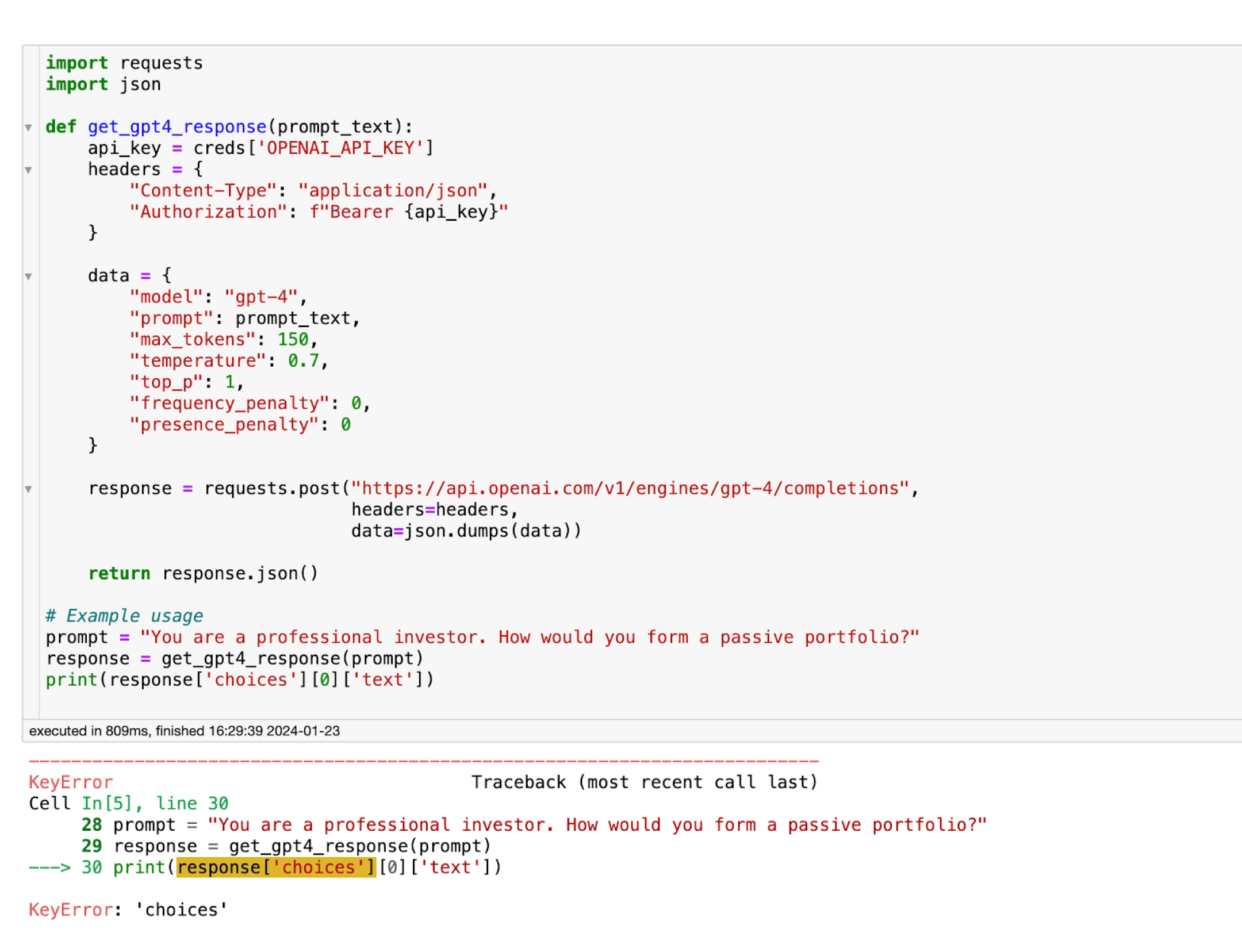 Using LLMs to Create API Calls