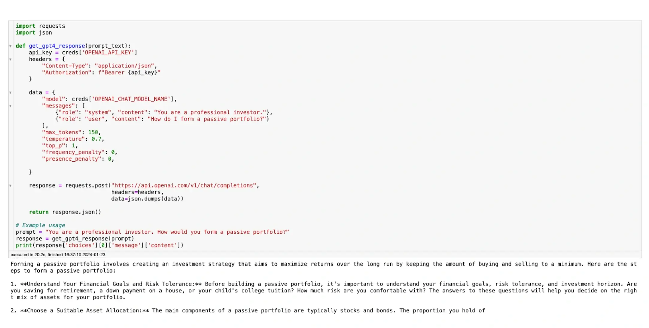Using LLMs to Create API Calls