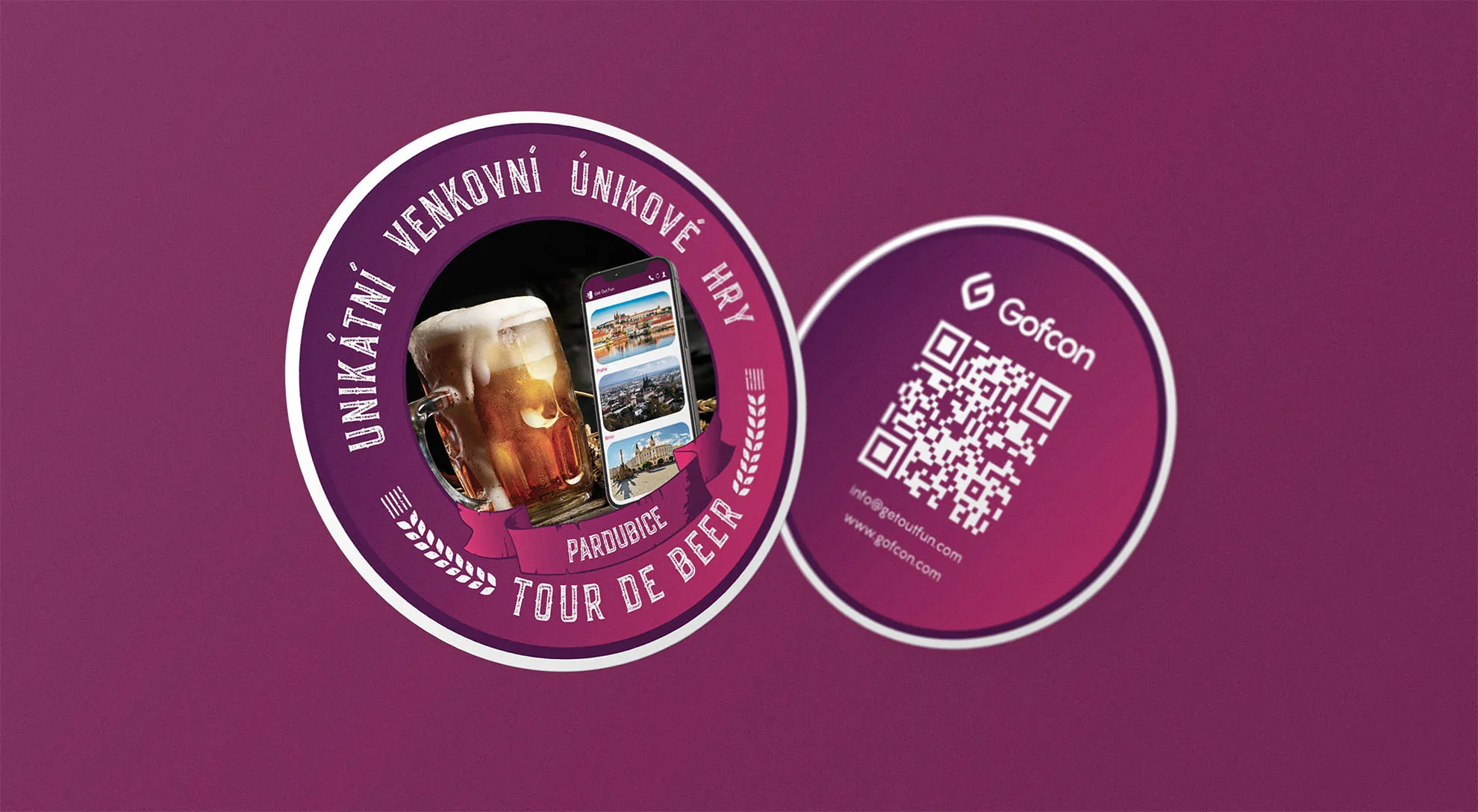 Get Out Fun pivní tácky