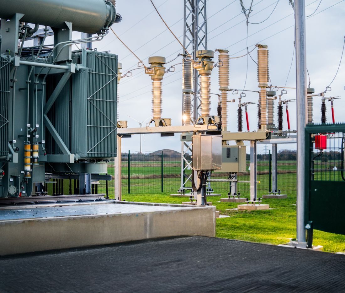 Ein ENERCON Umspannwerk verbindet Windparks mit dem Hochspannungsnetz