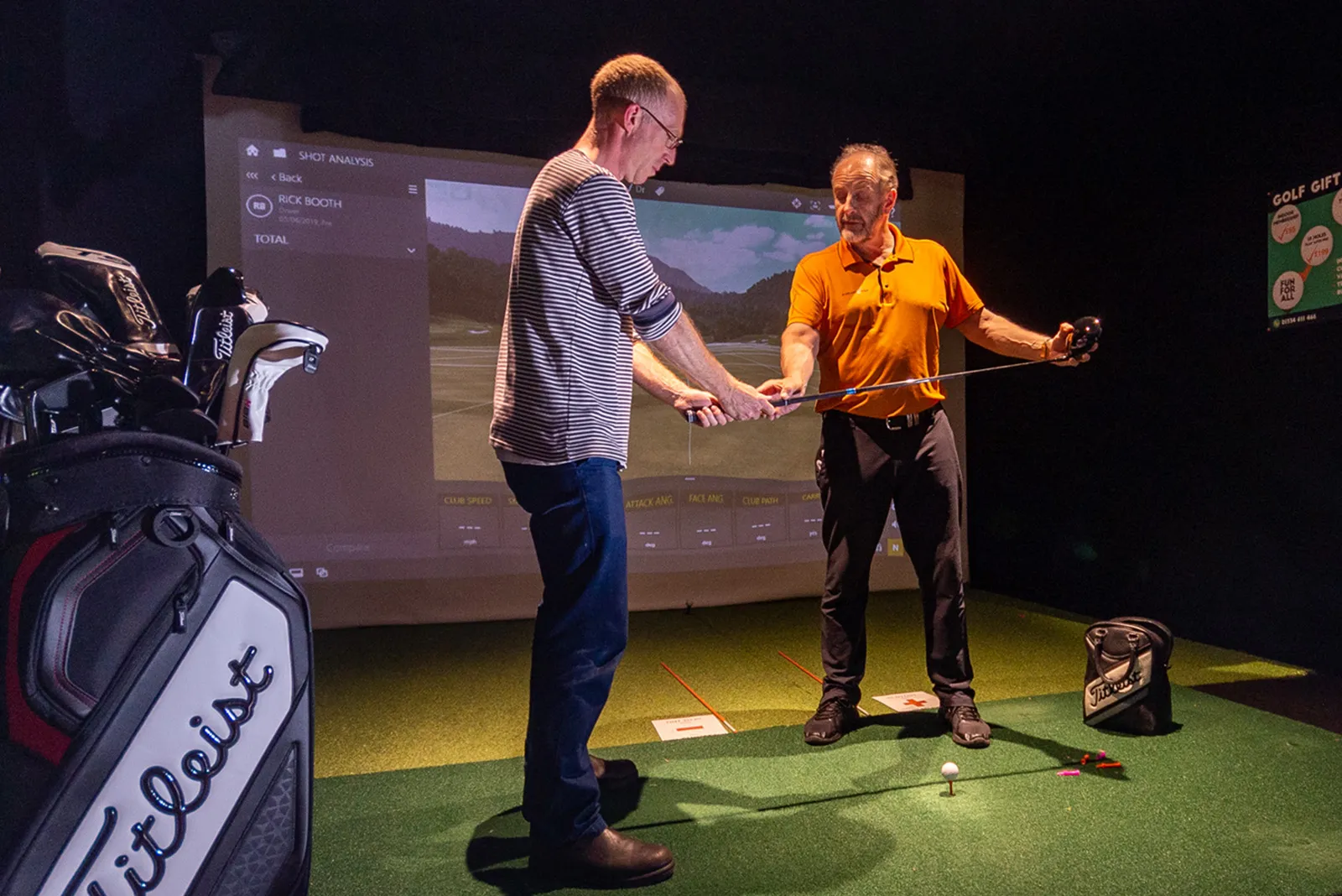 Gav enjoying his golf practice.