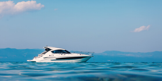 Image of a speed boat in the open sea