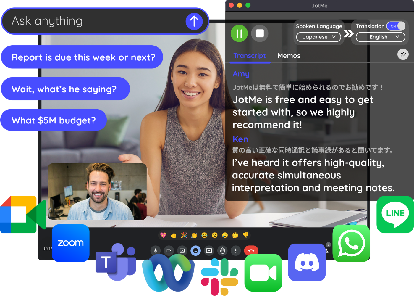 JotMe - AI Interpreter for Every Meeting