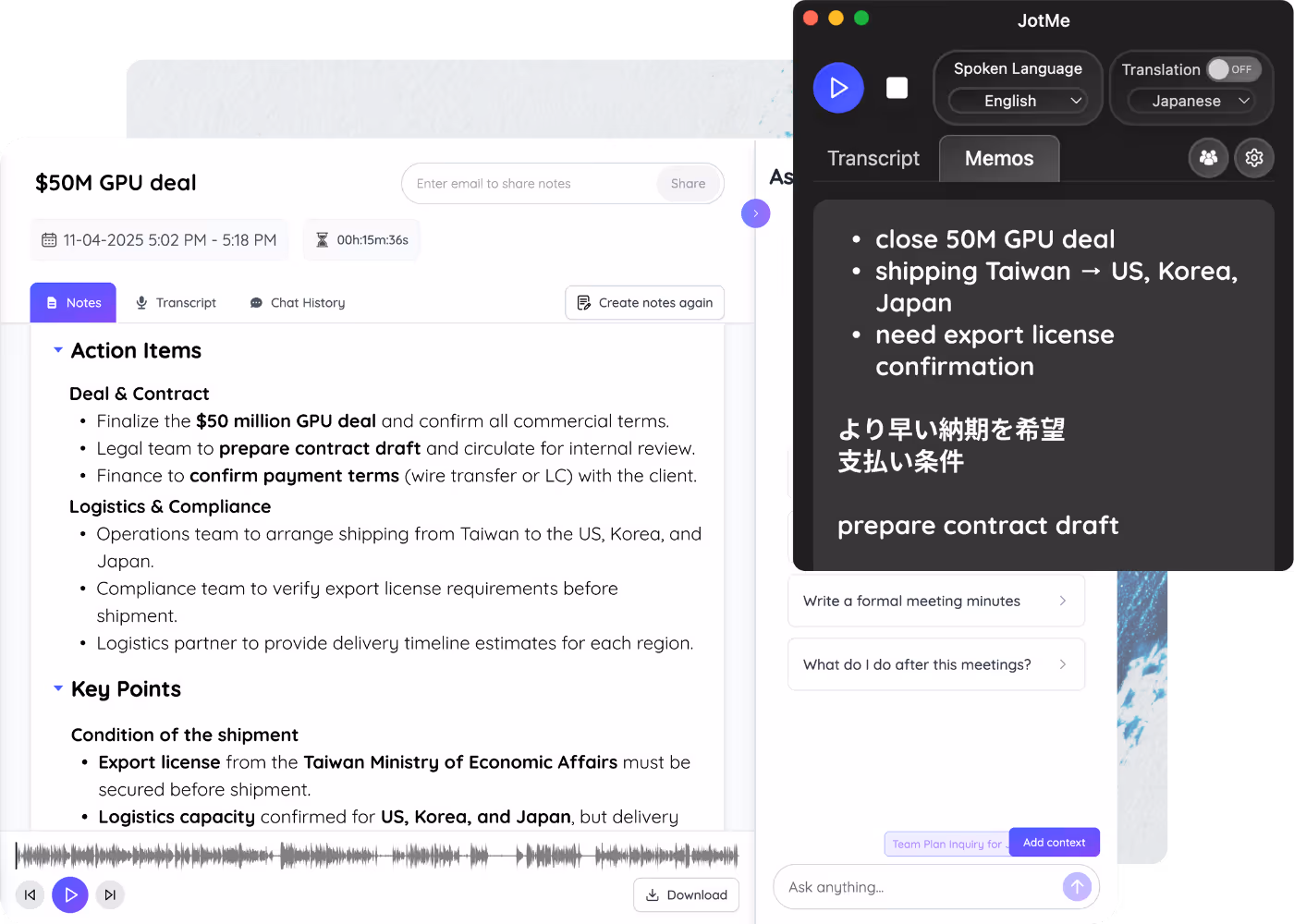 Tomador de notas con IA