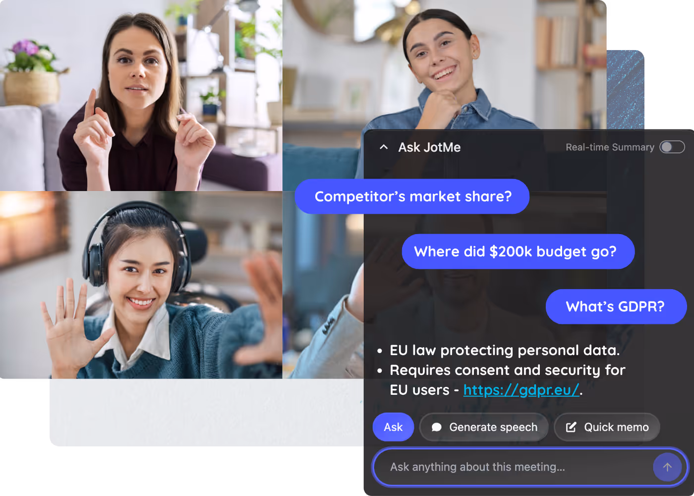 Búsqueda de IA en tiempo real
