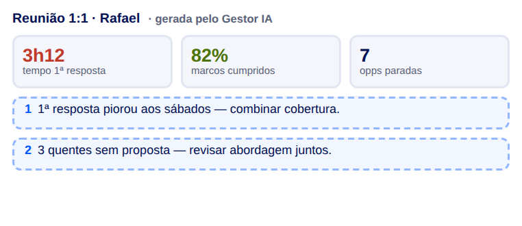 Reunião 1:1 gerada pelo Gestor IA