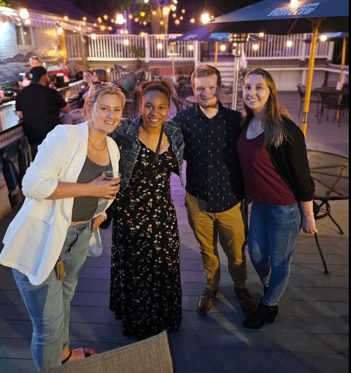 Young professionals at an event