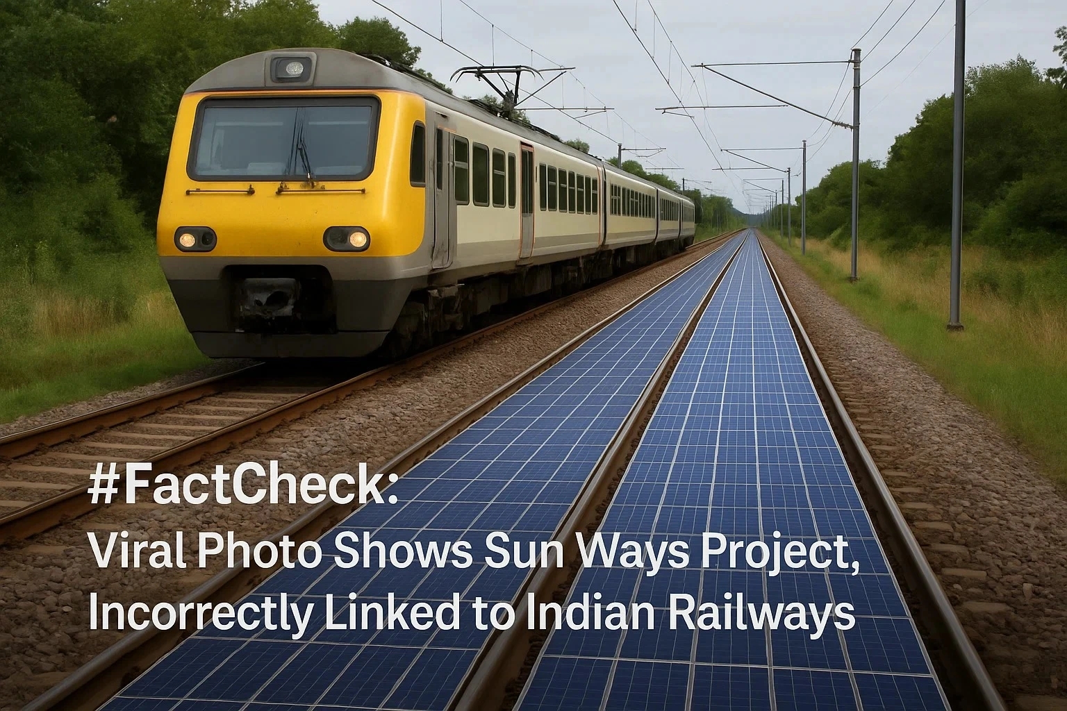 #FactCheck: Viral Photo Shows Sun Ways Project, Incorrectly Linked to Indian Railways