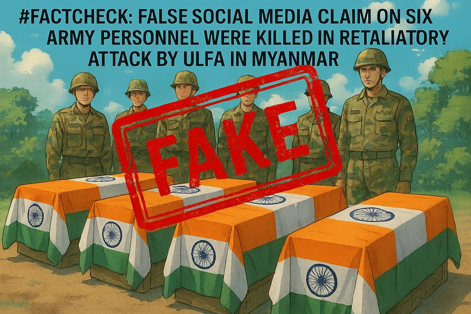 #FactCheck: False Social Media Claim on six Army Personnel were killed in retaliatory attack by ULFA in Myanmar