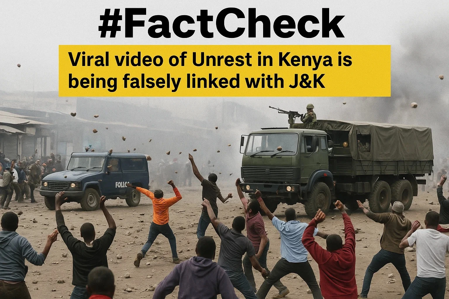 #FactCheck: Viral video of Unrest in Kenya is being falsely linked with J&K